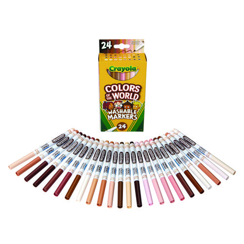 Picture of Colors of the World Washable Markers, Fine Bullet Tip, Assorted Colors, 24/Pack