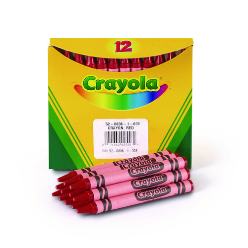 Picture of Bulk Crayons, Red, 12/Box