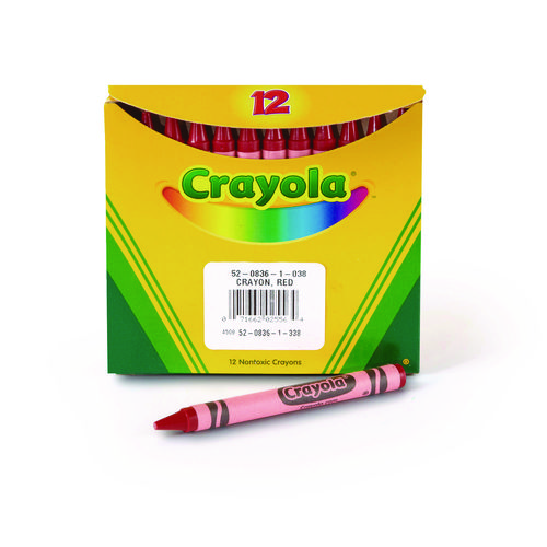 Picture of Bulk Crayons, Red, 12/Box