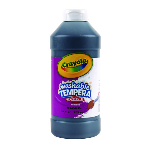 Artista+II+Washable+Tempera+Paint%2C+Black%2C+16+oz+Bottle