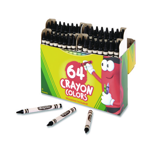 Picture of Bulk Crayons, Black, 12/Box