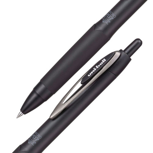 Picture of 207 Plus+ Gel Pen, Retractable, Micro 0.5 mm, Black Ink, Black Barrel, Dozen