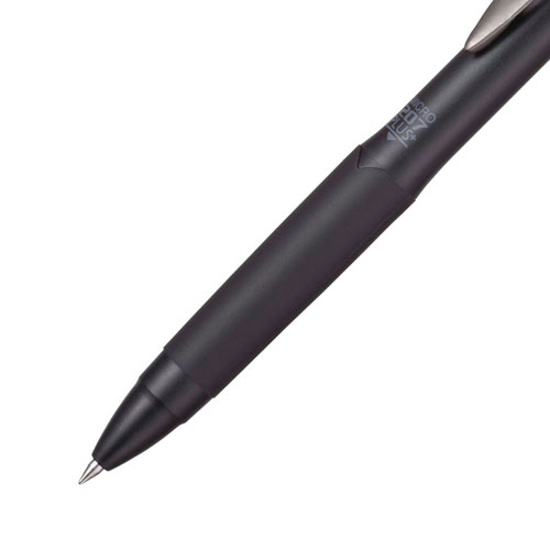 Picture of 207 Plus+ Gel Pen, Retractable, Micro 0.5 mm, Black Ink, Black Barrel, Dozen