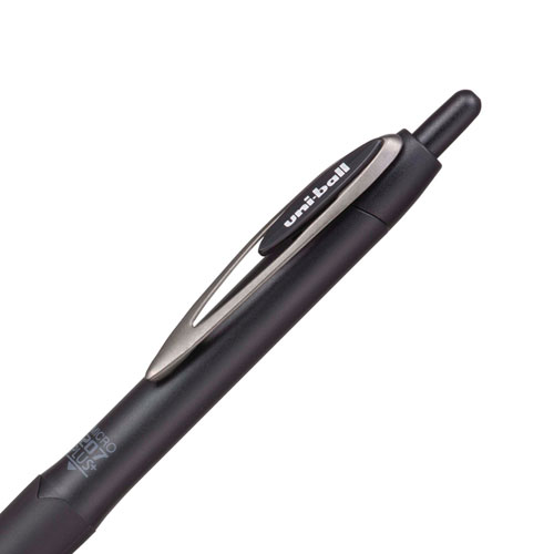 Picture of 207 Plus+ Gel Pen, Retractable, Micro 0.5 mm, Black Ink, Black Barrel, Dozen