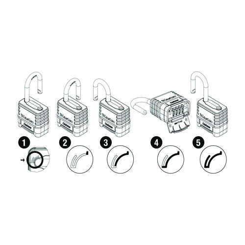 Picture of ProSeries Stainless Steel Easy-to-Set Combination Lock, Stainless Steel, 2.18" Wide