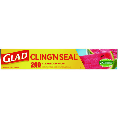 Picture of Cling'N Seal Plastic Food Wrap, 200 Square Foot Roll, Clear, 12 Rolls/Carton