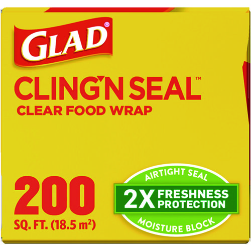 Picture of Cling'N Seal Plastic Food Wrap, 200 Square Foot Roll, Clear, 12 Rolls/Carton