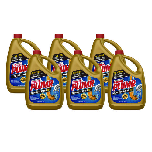 Picture of Pro-Strength Full Clog Destroyer Plus PipeGuard, Gel, 80 oz, 6/Carton