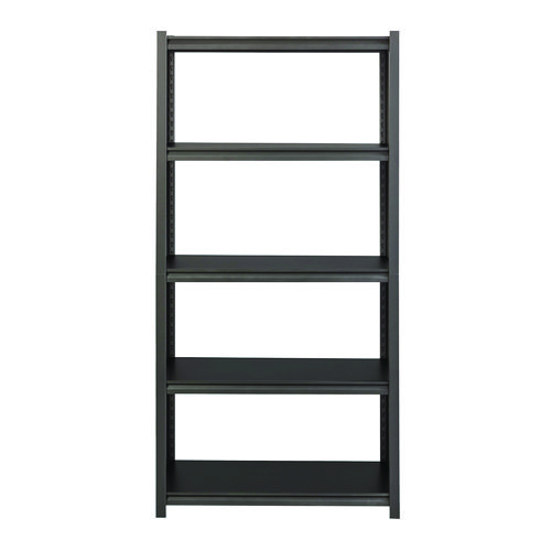 Picture of Steel Shelving Unit with Laminate Shelves, Five-Shelf, 36w x 18d x 72h, Steel, Black/Gun Metal Gray