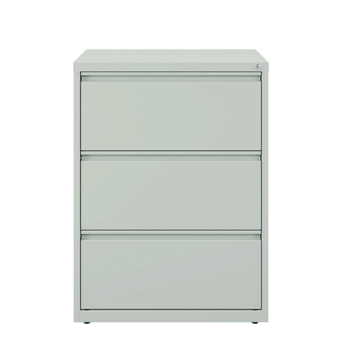 Picture of Lateral File, 3 Legal/Letter-Size File Drawers, Light Gray, 30" x 18.62" x 40.25"