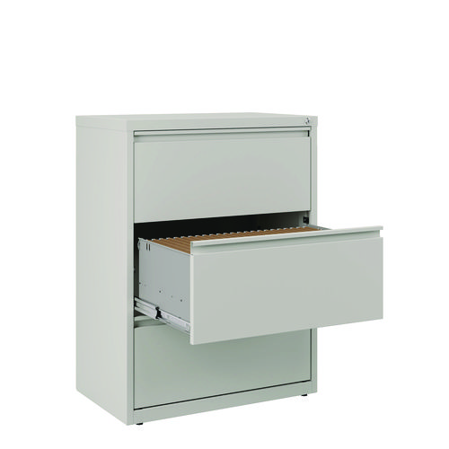 Picture of Lateral File, 3 Legal/Letter-Size File Drawers, Light Gray, 30" x 18.62" x 40.25"