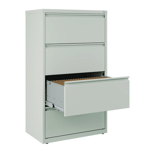 Picture of Lateral File, 4 Legal/Letter-Size File Drawers, Light Gray, 30" x 18.62" x 52.5"