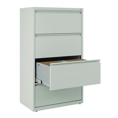 Picture of Lateral File, 4 Legal/Letter-Size File Drawers, Light Gray, 30" x 18.62" x 52.5"