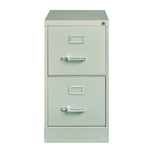 Picture of Two-Drawer Economy Vertical File, 2 Letter-Size File Drawers, Light Gray, 15" x 25" x 28.38"