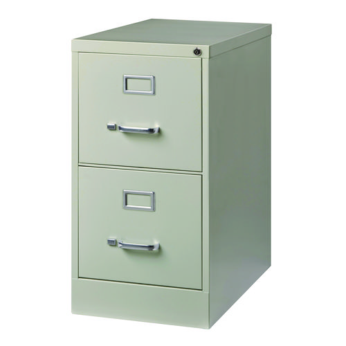 Picture of Two-Drawer Economy Vertical File, 2 Letter-Size File Drawers, Light Gray, 15" x 25" x 28.38"