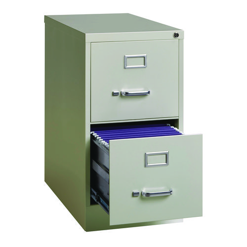 Picture of Two-Drawer Economy Vertical File, 2 Letter-Size File Drawers, Light Gray, 15" x 25" x 28.38"