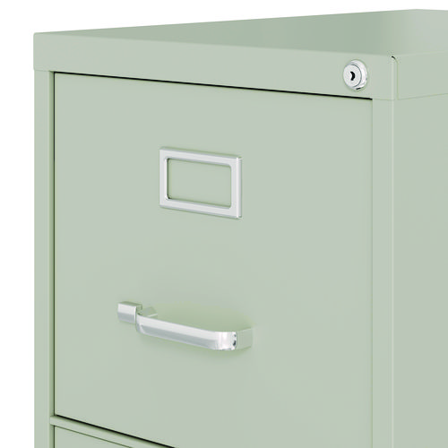 Picture of Two-Drawer Economy Vertical File, 2 Letter-Size File Drawers, Light Gray, 15" x 25" x 28.38"