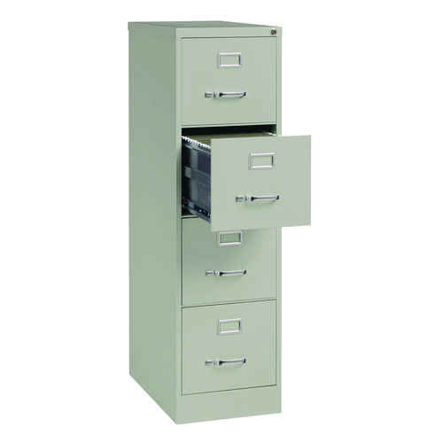 Picture of Economy Vertical File, 4 Letter-Size File Drawers, Light Gray, 15" x 25" x 52"