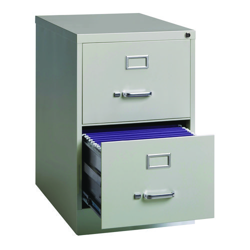 Picture of Two-Drawer Economy Vertical File, 2 Legal-Size File Drawers, Light Gray, 15" x 25" x 28.38"