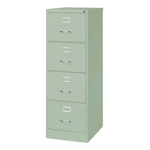 Picture of Economy Vertical File, 4 Legal-Size File Drawers, Light Gray, 18" x 25" x 52"