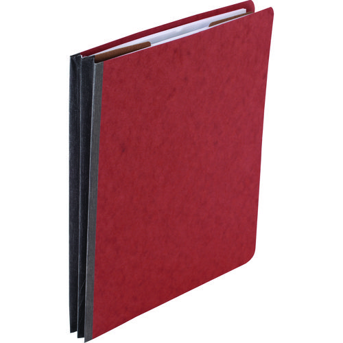 Picture of Pressboard Classification Folders, 2" Expansion, 1 Divider, 4 Fasteners, Letter Size, Earth Red Exterior, 10/Box