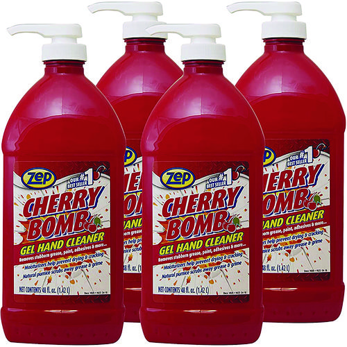 Cherry+Bomb+Gel+Hand+Cleaner%2C+Cherry+Scent%2C+48+oz%2C+4%2FCarton