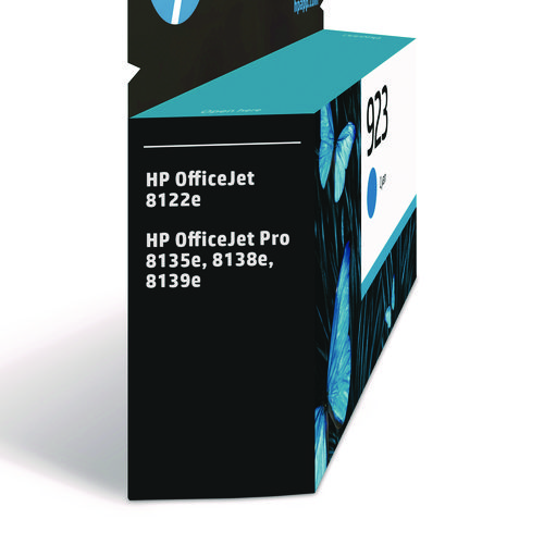 Picture of HP 923 (4K0T0LN) Cyan Original Ink Cartridge