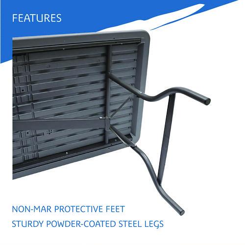 Picture of IndestrucTable Industrial Folding Table, Rectangular, 72" x 30" x 29", Charcoal