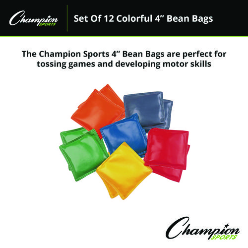 Picture of Bean Bag Set, Vinyl, 4", Assorted Colors, 12/Box