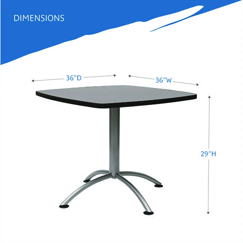 Picture of CafeWorks Cafe-Height Table, Square, 36" x 36" x 30", Graphite Granite/Silver