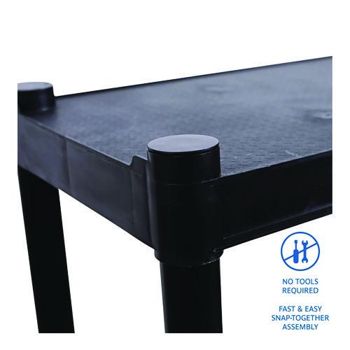 Picture of Rough n Ready Open Storage System, Four-Shelf, Injection-Molded Polypropylene, 32w x 13d x 54h, Black