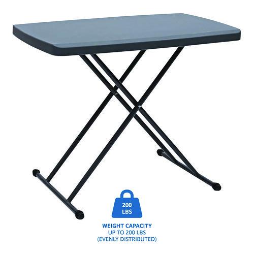 Picture of IndestrucTable Classic Personal Folding Table, 30" x 20" x 25" to 28", Charcoal