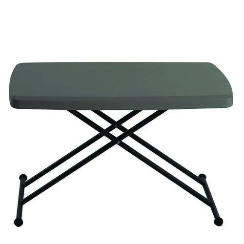 Picture of IndestrucTable Classic Personal Folding Table, 30" x 20" x 25" to 28", Charcoal