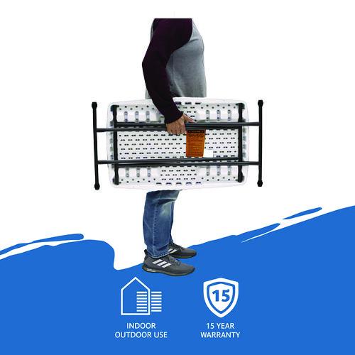 Picture of IndestrucTable Classic Personal Folding Table, 30" x 20" x 25" to 28", Platinum/Gray