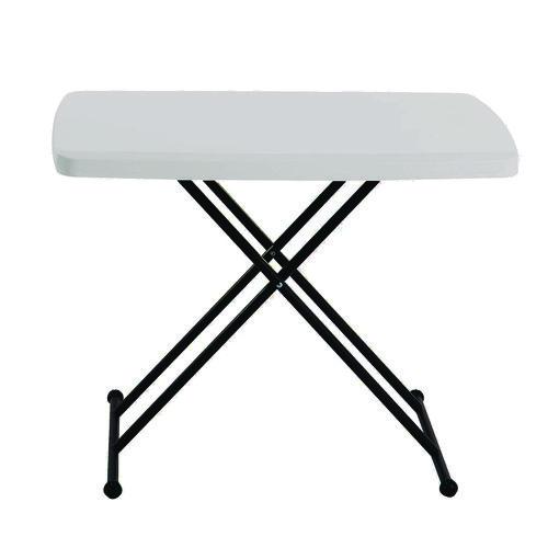 Picture of IndestrucTable Classic Personal Folding Table, 30" x 20" x 25" to 28", Platinum/Gray