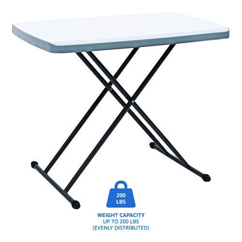 Picture of IndestrucTable Classic Personal Folding Table, 30" x 20" x 25" to 28", Platinum/Gray
