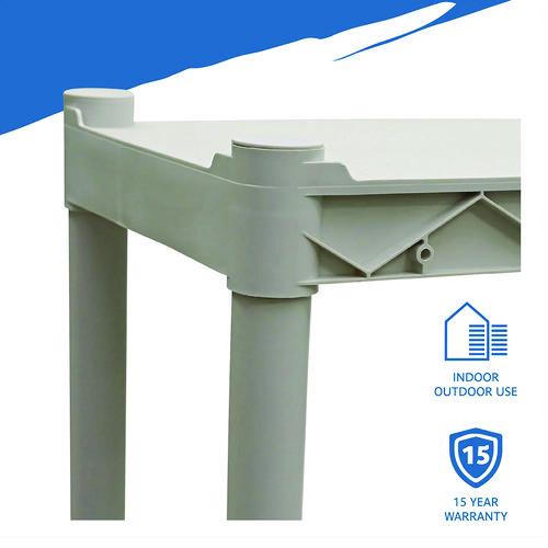 Picture of Rough n Ready Open Storage System, Four-Shelf, Injection-Molded Polypropylene, 32w x 13d x 54h, Platinum