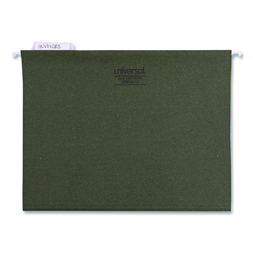 Picture of Hanging File Folders, Letter Size, 1/5-Cut Tabs, Standard Green, 25/Box