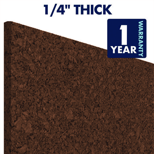 Picture of Cork Panels, 12" x 0.38" x 12", Brown, 4/Pack