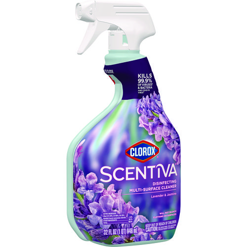 Picture of Scentiva Disinfecting Multi-Surface Cleaner, Lavender and Jasmine, 32 oz, 9/Carton