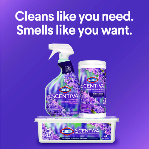 Picture of Scentiva Disinfecting Multi-Surface Cleaner, Lavender and Jasmine, 32 oz, 9/Carton