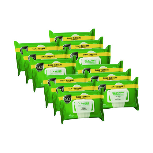 Picture of Multi-Surface Cleaning Wipes, 1-Ply, 11.5 x 7, Fresh Scent, White, 90 Wipes/Pack, 12 Packs/Carton