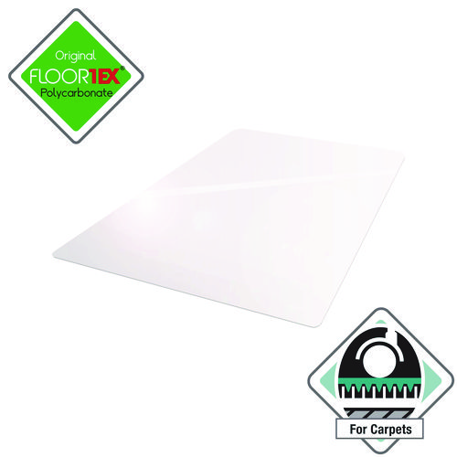 Picture of Cleartex Ultimat Polycarbonate Chair Mat for Low/Medium Pile Carpet, 35" w x 47" l, Clear