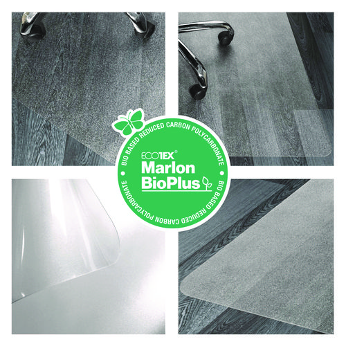 Picture of Ecotex Marlon BioPlus Rectangular Polycarbonate Chair Mat for Hard Floors, Rectangular, 29" w x 47" l, Clear