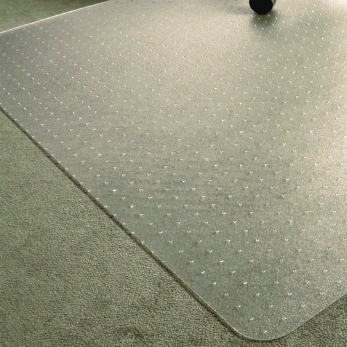 Picture of Ecotex Marlon BioPlus Rectangular Polycarbonate Chair Mat for Low/Medium Pile Carpets, Rectangular, 29 x 47, Clear