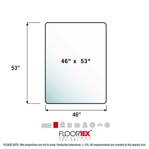 Picture of Cleartex MegaMat Heavy-Duty Polycarbonate Mat for Hard Floor/All Carpet, 46 x 53, Clear