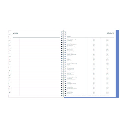 Picture of Lindley Weekly/Monthly Planner, Floral Artwork, 11 x 8.5, White/Blue/Green Cover, 12-Month (Jan to Dec): 2025