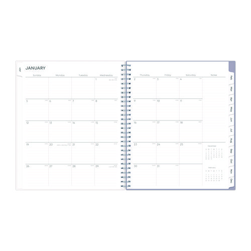 Picture of Rue Du Flore Monthly Planner, Floral Artwork, 10 x 8, Jade/Lavender Cover, 12-Month (Jan to Dec): 2025