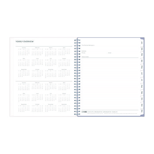 Picture of Rue Du Flore Monthly Planner, Floral Artwork, 10 x 8, Jade/Lavender Cover, 12-Month (Jan to Dec): 2025