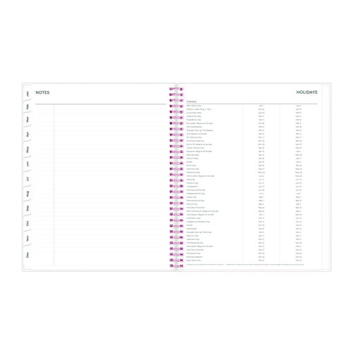 Picture of Joselyn Weekly/Monthly Planner, Floral Artwork, 11 x 8.5, Pink/Peach/Black Cover, 12-Month (Jan to Dec): 2025